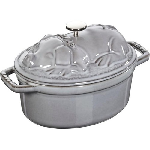 Staub piggy cocotte oval cast - piggy,