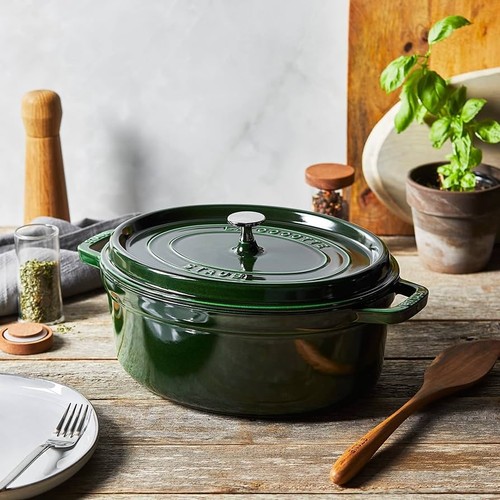 Staub 33cm cocotte basil green - 33cm,